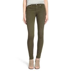 Rag & Bone Skinny Jeans Dist Army Green Stretch Denim